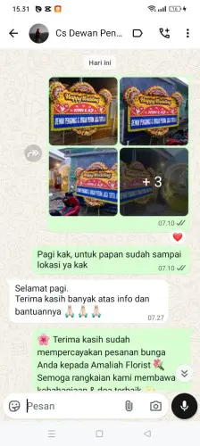 Testimonial Papan Bunga Pernikahan cilabanbulan